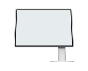 Large format urban banner for advertising media, street advertising light display mockup. Blank billboard, outdoor advertising banner for poster advertising design.