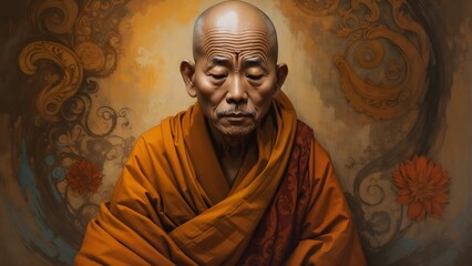 Alter Buddhistischer Mönch