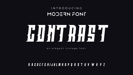 Abstract minimal modern alphabet fonts. Typography technology electronic digital music future creative font. vector illustration