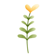 Yellow heart flowers