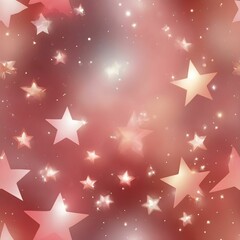 Pastel red and pink tones with shiny stars and a bokeh effect, fantastic glossy holographic gradient texture. background