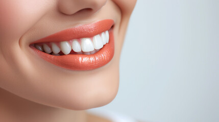 Ue femme souriante avec ses dents mises en avant pour souligner sa dentition blanche