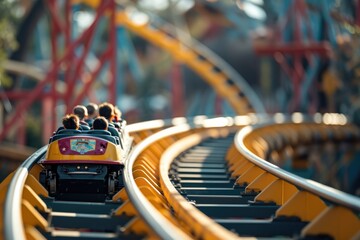 Looping Adrenaline Rush: Experience the Thrill of a Roller Coaster's Loop, Where Adrenaline Surges and Excitement Soars to New Heights.