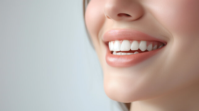 Ue femme souriante avec ses dents mises en avant pour souligner sa dentition blanche
