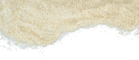 Spread beach sand border isolated