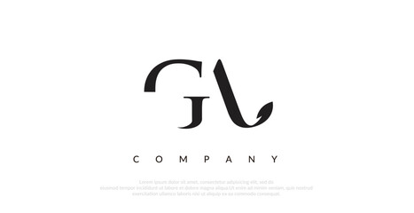 Initial GA Logo Design Vector 