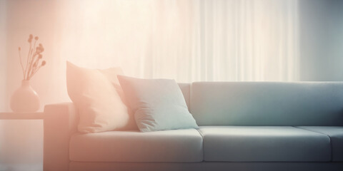 Abstract blur living room area interior for background