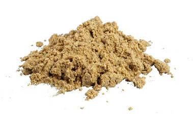 Stack of wet sand isolated