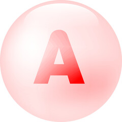 비타민 A, B, C, D, E, K 영양성분 영양제 일러스트 아이콘 3D느낌의 구슬...