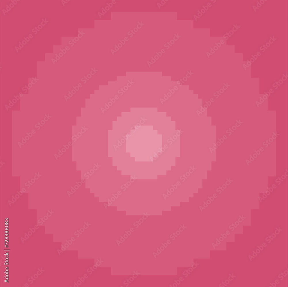 Poster peach red pixel art simple gradient circle texture background