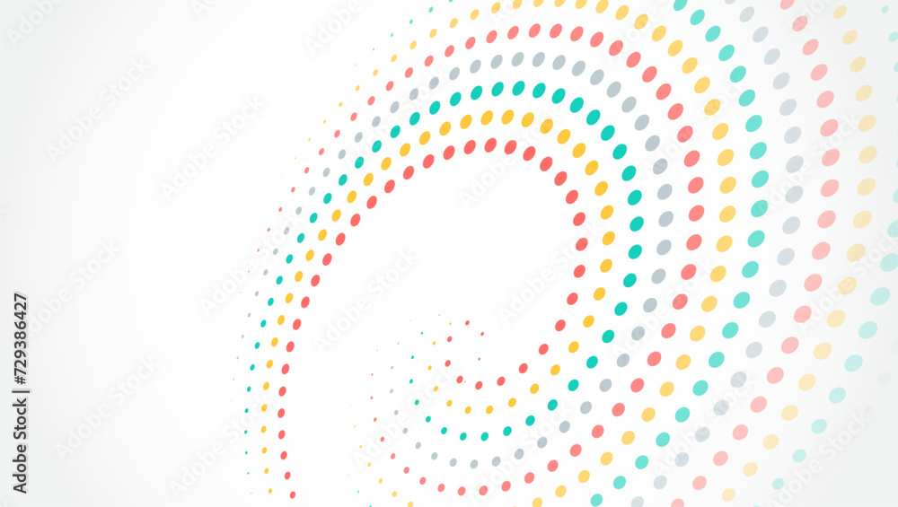 Fototapete Information analytics concept. Filtering machine algorithms. Sorting data. Vector technology background. Big data visualization. Abstract stream information with colorful circles array.