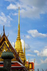 Places inside Wat Phra Kaew Grand Palace Bangkok Thailand.