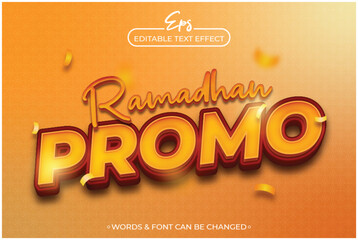 Ramadhan promo editable text effect template
