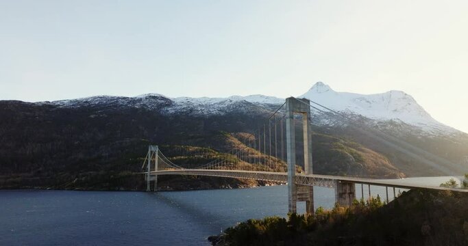 Skjombrua Bridge at Dawn: Narvik's Connection