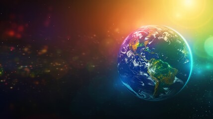 Fototapeta na wymiar Shining Future: Globe of Sustainable Advancement