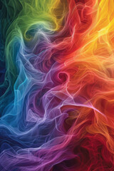 Obraz premium A beautiful abstract rainbow colored drawing.