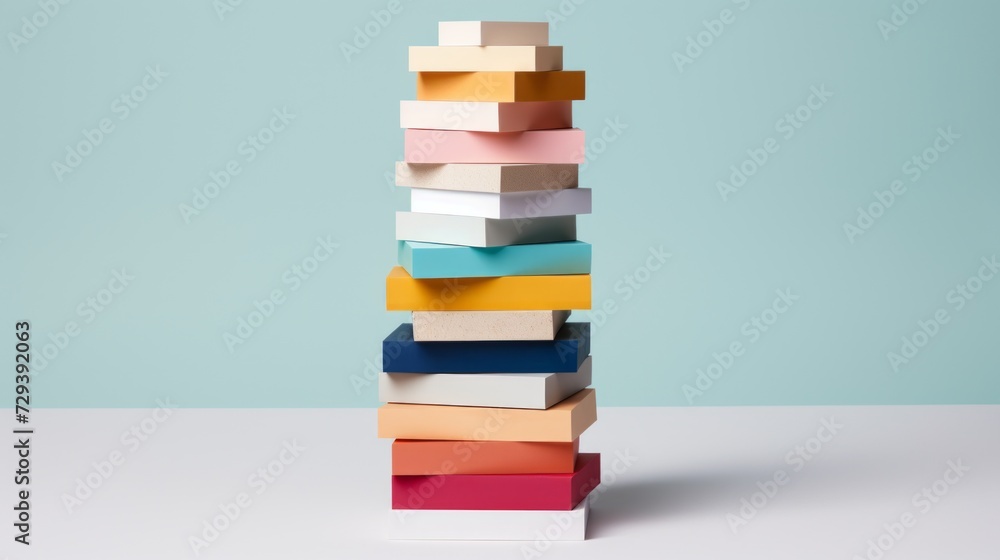 Aufkleber Stack of sticky notes in a pile Generative AI