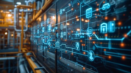 Data science. Businessman working with digital screen showing analytical searches, visualizing complex information. Innovations