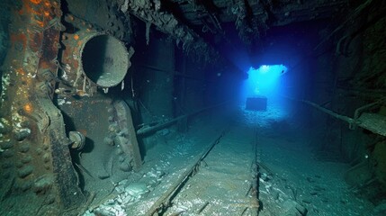 Wreck at the bottom of the sea