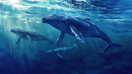 Fototapeta premium Whales