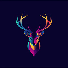 deer vector illustration for vibrant creative trendy brand logo or modern graphic design