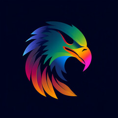 eagle vector illustration for vibrant creative trendy brand logo or modern graphic design