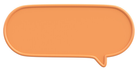 Speech Bubble. Text Box. 3D Illustration.