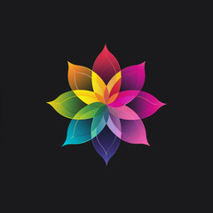 Fototapeta premium flower vector illustration for vibrant creative trendy brand logo or modern graphic design