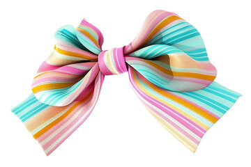 Colorful Funky Bow on Transparent Background