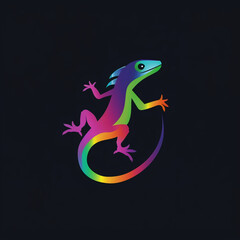 Naklejka premium lizard vector illustration for vibrant creative trendy brand logo or modern graphic design