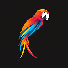 Obraz premium parrot vector illustration for vibrant creative trendy brand logo or modern graphic design