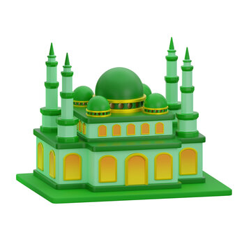 3d ramadan mosque icon