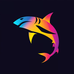 shark vector illustration for vibrant creative trendy brand logo or modern graphic design