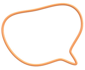 Speech Bubble. Text Box. 3D Illustration.