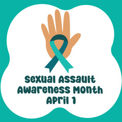 Fototapeta premium vector graphic of Sexual Assault Awareness Month ideal for Sexual Assault Awareness Month celebration.