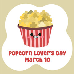 vector graphic of Popcorn Lovers Day ideal for Popcorn Lovers Day celebration.