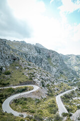 curve road in the mountains