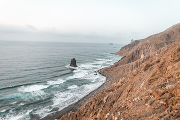 rock coast of the sea