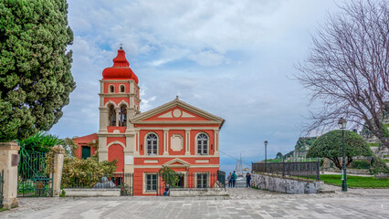 Greek Orthodox Church Panagia Mandrakina,Corfu,Greece.