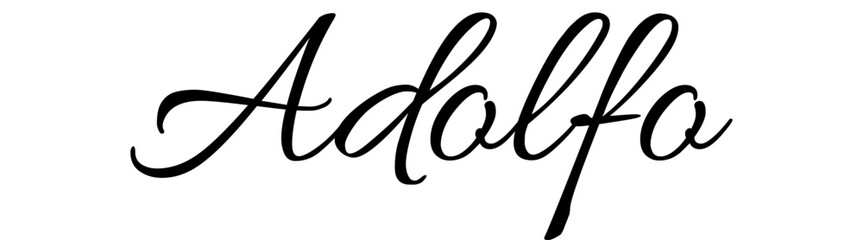 Adolfo - black color - name written - ideal for websites,, presentations, greetings, banners, cards, books, t-shirt, sweatshirt, prints, cricut, silhouette, sublimation
