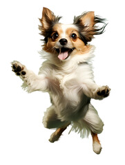 Dynamic jumping dog transparent background