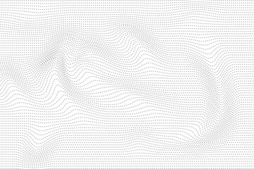 Soft dynamic dots line the modern polka dots background. - obrazy, fototapety, plakaty