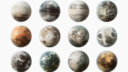 Set of Planet - obrazy, fototapety, plakaty