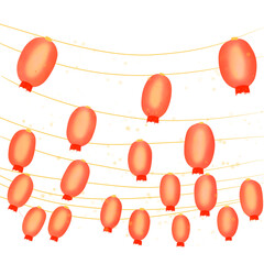 Hanging lights Chinese New Year celebration decoration 