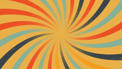 Bursting rays background. Vintage grunge retro background of swirling lines. Vector illustration