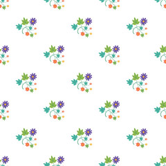 Free vector flat small flowers pattern design.