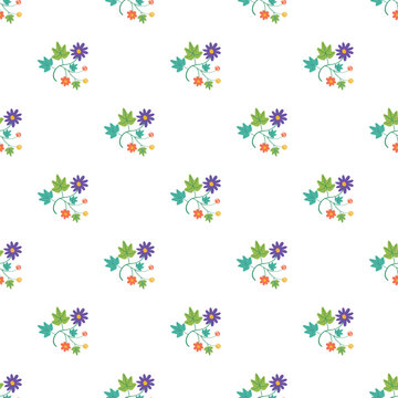 Free vector flat small flowers pattern design.