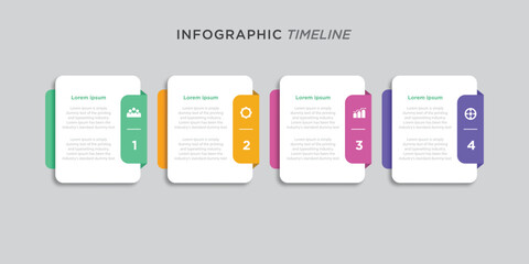 Vector business infographic template with 4 steps