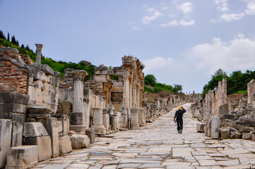 ruins of the antic roman forum, ephesus, izmir