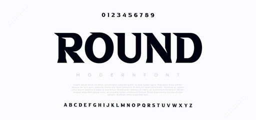 Round modern stylish typography letter logo design